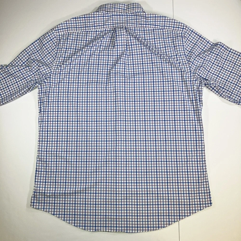 Polo Ralph Lauren Shirt Mens 2XL Slim Fit Performance Stretch Blue‎ Pink Check